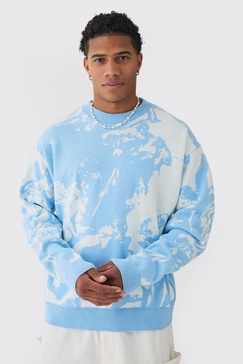Oversized Boxy Renaissance Graphic Knit Sweater