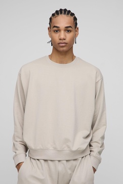 260GSM Loopback Basic Oversized Boxy Sweatshirt