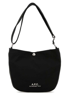 Black Fabric Small Besace Journal Crossbody Bag