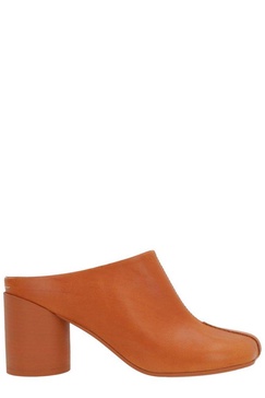 Asymmetric Toe Slip-on Mules