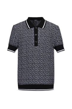Monogram Short-sleeve Polo Shirt