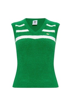 Signature Stripes V-neck Knitted Top