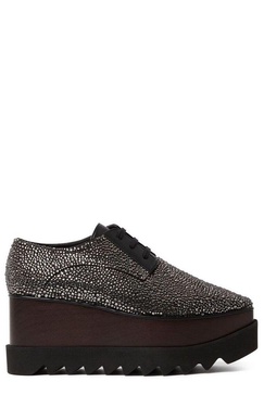 Embellished Platform Lace-up Shoes