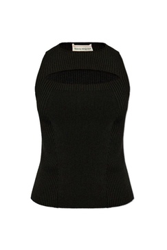 Slashed Knit Sleeveless Top