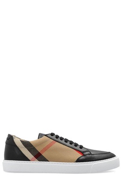 Salmond Check Leather Low-Top Sneakers