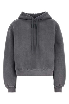 Dark grey cotton blend sweatshirt