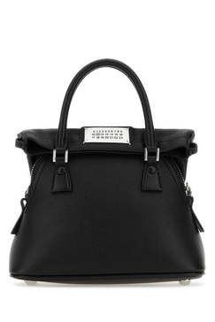 Maison Margiela Women Black Leather Micro 5Ac Handbag