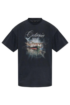 Getaria T-shirt Oversized in Black Faded