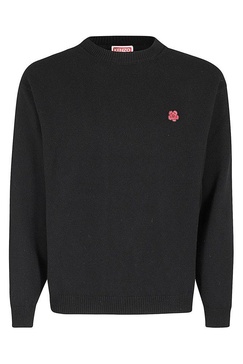 Boke Flower Embroidered Crew Neck Jumper