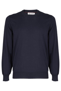 Cotton sweater in blue