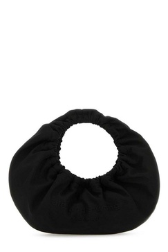 Black fabric Crescent small handbag