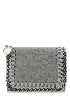 Stella Mccartney Women Grey Shaggy Deer Mini Falabella Wallet