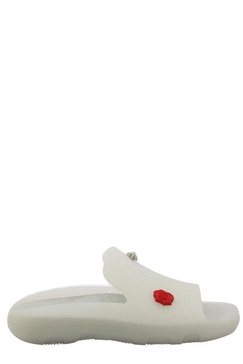 Burberry White Multicolour Rubber Stingray Slides