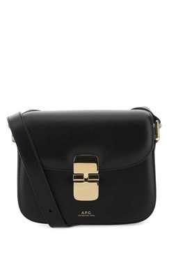 A.P.C. Women Black Leather Mini Grace Crossbody Bag
