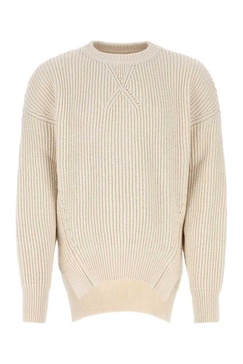 Jil Sander Men Ivory Cotton And Wool Sweater