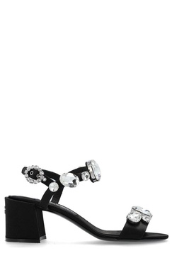 Gemstone Embellishment Heeled Sandals