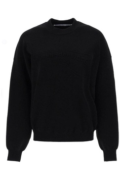 Crew-neck Sweater With Embossed Logo