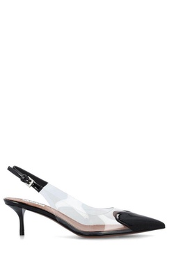 Coeur 55 patent leather slingback pumps 