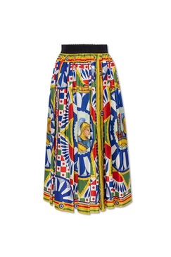 Dolce & Gabbana Silk skirt with Caretto pattern