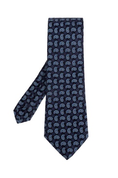 Blue Paisley Jacquard Silk Tie Etro