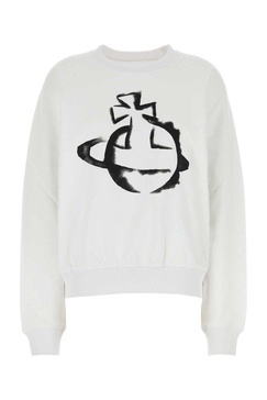 White Cotton Oversize Sweatshirt