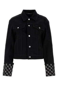 Long Sleeved Embellished Denim Jacket