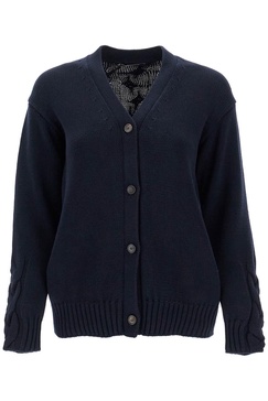 cotton knit cardigan sweater