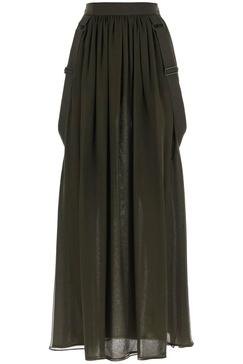 maxi silk chiffon jedy skirt in