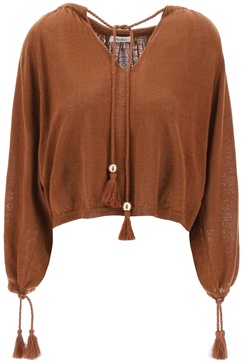 'top quirite in linen knit
