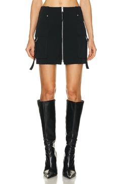 Front Zip Mini Skirt