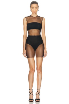 Mesh Mini Dress