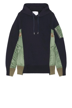 Sponge Sweat X Nylon Twill Hoodie
