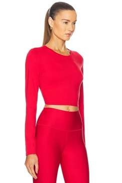 Alo oft Crop Finesse Long Sleeve Tee