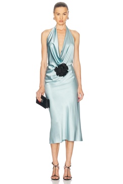 Draped Halter Dress