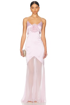 Bias Gown With Flower