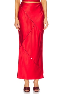 Bias Skirt With Ladder Trim
