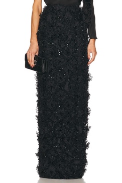 Embellished Column Skirt
