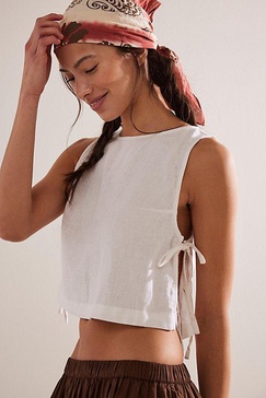 Nora Cotton-Linen Top