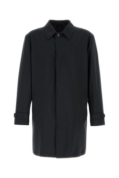 Black polyester coat