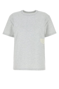 Melange light grey cotton t-shirt