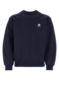 Navy blue cotton blend sweatshirt
