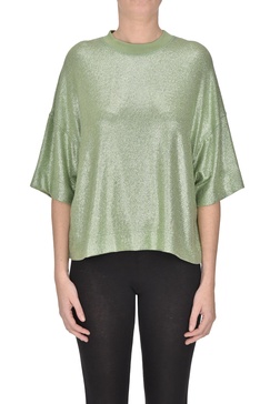 Lame' fabric t-shirt
