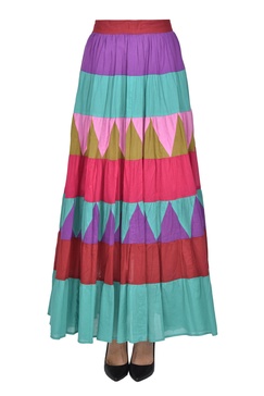 Patchwork cotton skirt