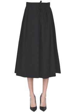 Pleated wraparound skirt 