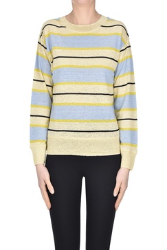Striped linen pullover