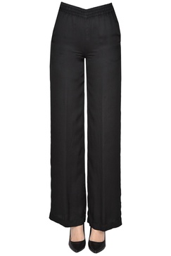 Viscose satin trousers