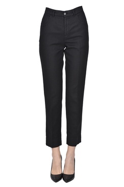 Cotton and linen trousers