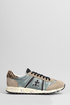 Lucy Sneakers In Taupe Suede And Fabric