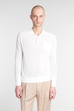Polo In White Cotton