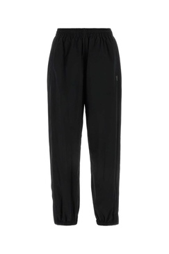 Black Polyester Blend Joggers
